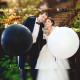Большие шары на свадьбу белый и черный