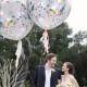 Большие шары на свадьбу с разноцветными конфетти