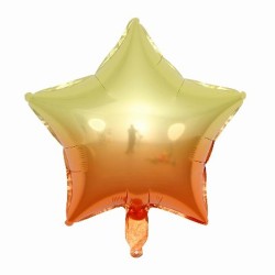 Фольгированная звезда желто-оранжевый градиент
