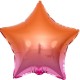 Фольгированная звезда оранжевый и розовый градиент
