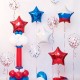 Звезды фольгированные триколор с шарами конфетти