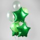 Звезды фольгированные зеленые с агат шаром