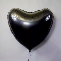 Фольгированное сердце черное