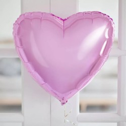 Фольгированное сердце розовое