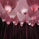 Светящиеся розовые шары с белыми светодиодами