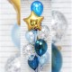 Фонтан из голубых и синих кристалл шаров со звездами