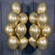 Шары под потолок золотой хром
