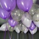 Шары под потолок сиреневые и с конфетти