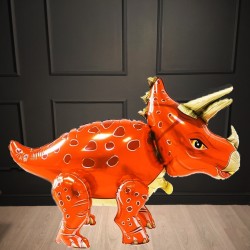 Ходячая фигура Динозавр Трицератопс красный