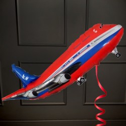 Фольгированный шар Пассажирский Самолет красный