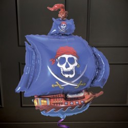 Фольгированная фигура Пиратский Корабль синий
