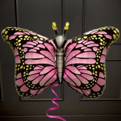 Фольгированный шар Бабочка Монарх розовая