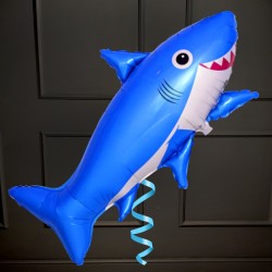 Фольгированный шпо Счастливая Акула синяя
