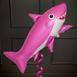 Фольгированный шпо Счастливая Акула розовая