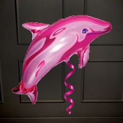 Фольгированный шар Дельфин розовый