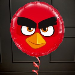 Фольгированный шар Angry Birds красный