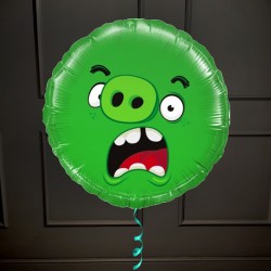 Фольгированный шар Angry Birds зеленый