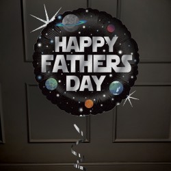 Фольгированный черный круг HAPPY FATHERS DAY