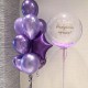 Фонтан из фиолетовых шаров с шаром Bubble