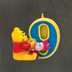 Свеча цифра 9 Винни Пух 5,5 см
