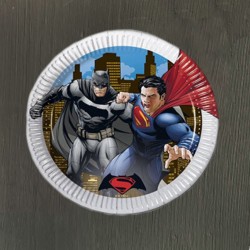 Набор тарелок Бэтмен и Супермен - 8 шт