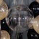 Большая композиция шаров с кристальным шаром с надписью