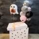 Коробка сюрприз с шарами на Хэллоуин