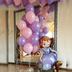 Фонтан из шаров с ходячей фигурой Принцесса София