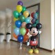 Фонтан из разноцветных шаров с ходячим Микки Маусом