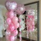Композиция из розовых агатом и больших шаров