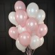 Воздушные шары розовые и белые