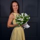 Букет из 35 белых тюльпанов