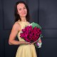Букет из ярко розовых тюльпанов 51 шт