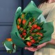 Букет из 25 оранжевых тюльпанов