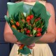 Букет из 25 оранжевых тюльпанов