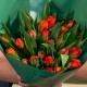Букет из 25 оранжевых тюльпанов