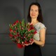 Букет красных тюльпанов 51 шт