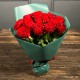 Букет из 15 красных роз 40 см