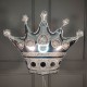 Фольгированная корона серебряная