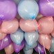 Воздушные розовые, сиреневые и голубые шары