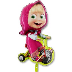Фольгированная фигура Маша на велосипеде