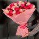 Букет из ярко и нежно розовых эквадорских роз
