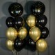 Фонтаны из черных и золотых шаров с кругами