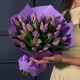 Букет из сиреневых тюльпанов 35 шт