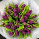 Букет из фиолетовых тюльпанов 35 шт
