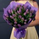 Букет из сиреневых тюльпанов 35 шт
