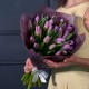 Букет из сиреневых тюльпанов 25 шт