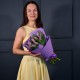Букет из сиреневых тюльпанов 15 шт