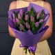 Букет из сиреневых тюльпанов 15 шт