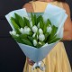 Букет из белых тюльпанов 15 шт